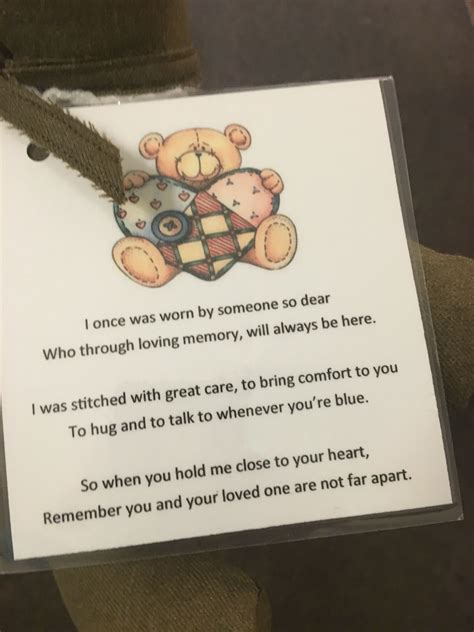 Printable Memory Bear Poem: A Heartfelt Way To Keep Memories Alive