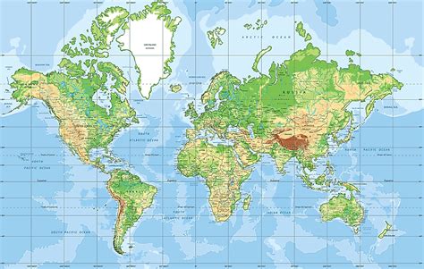 Printable Mercator Map Projection