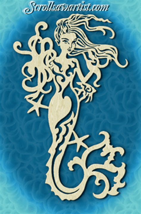 Printable Mermaid Scroll Art