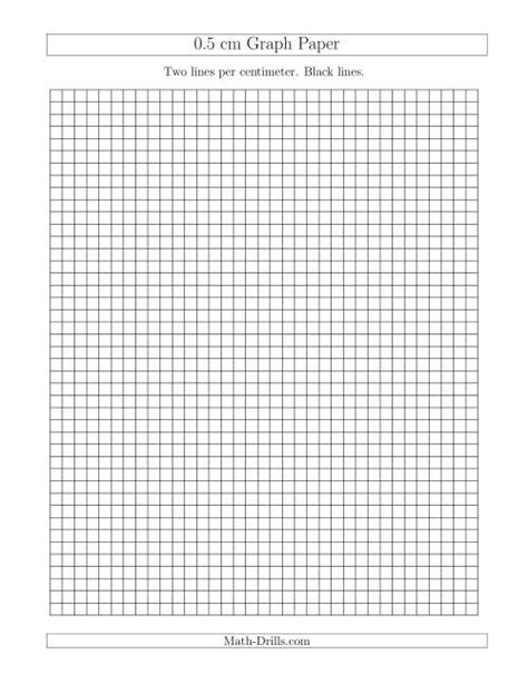 Printable Metric .5 Cm Graph Paper