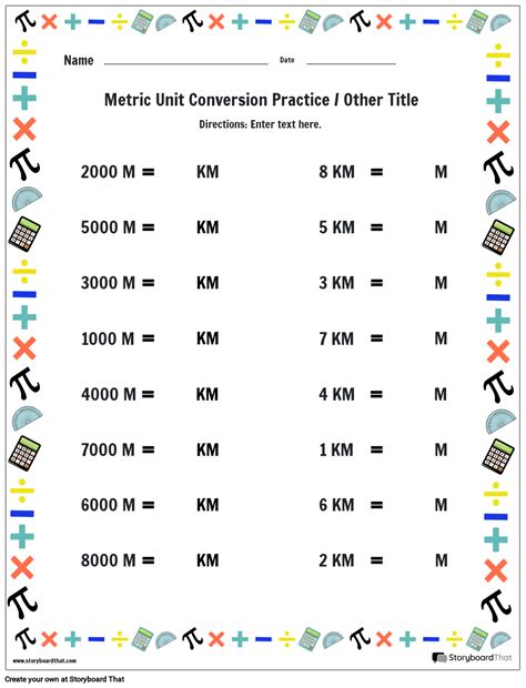 Printable Metric System Worksheets