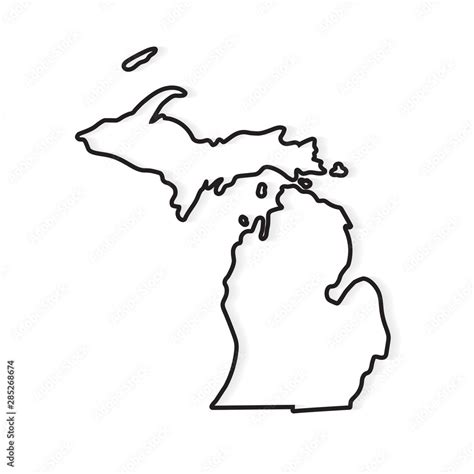 Printable Michigan State Outlines