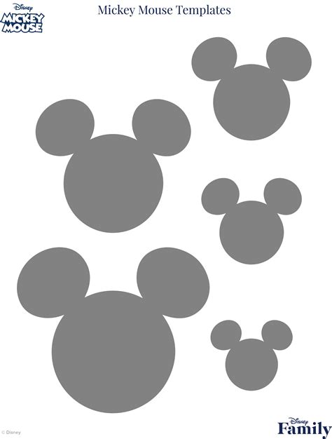 Printable Mickey Mouse Head Pattern