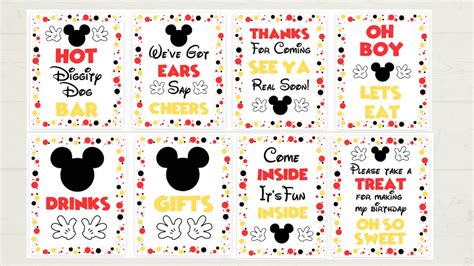 Printable Mickey Mouse Signs