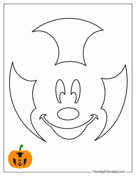 Printable Mickey Pumpkin Stencil