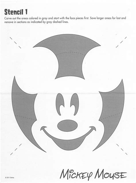 Printable Mickey Pumpkin Stencils