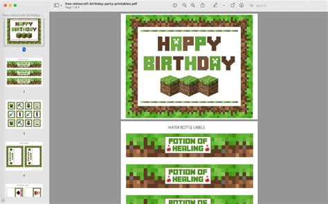Printable Minecraft Locker Decorations