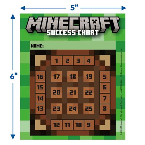 Printable Minecraft Reward Chart