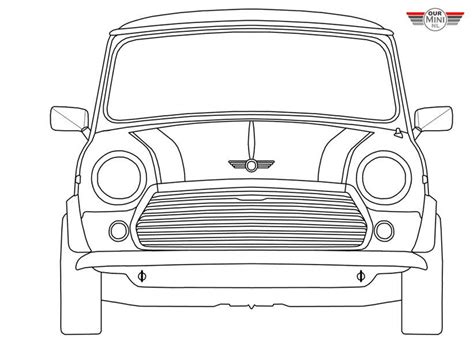 Printable Mini Cooper Car Drawing