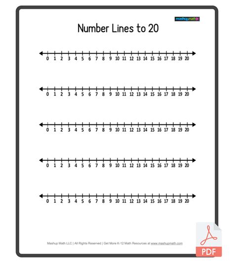Printable Mini Number Lines 1 20