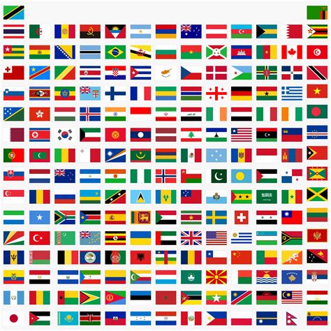 Printable Miniature World Flags