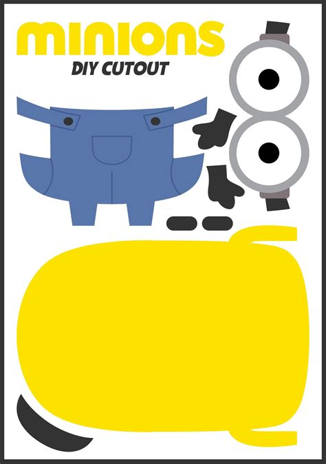 Printable Minion Costume Template