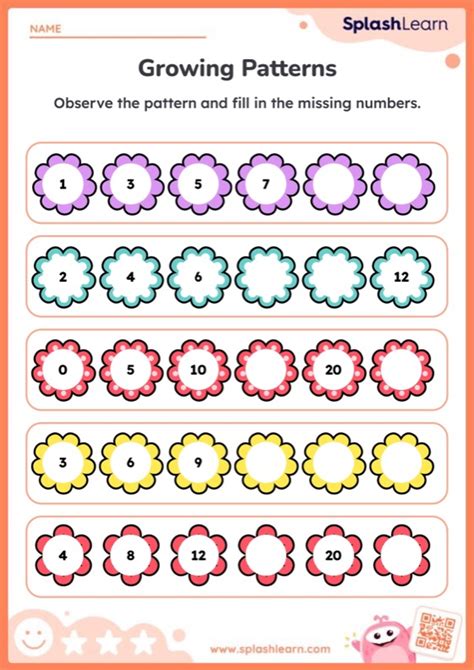 Printable Missing Number Pattern Flashcards