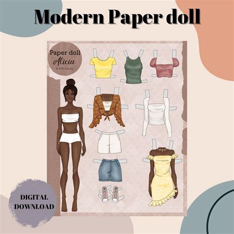 Printable Modern Paper Doll