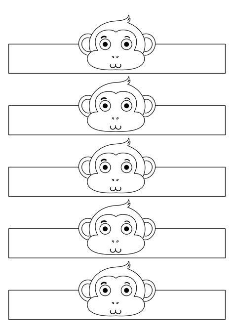 Printable Monkey Finger Puppets