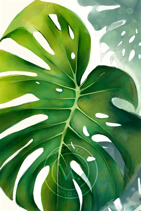 Printable Monstera Leaf Poster