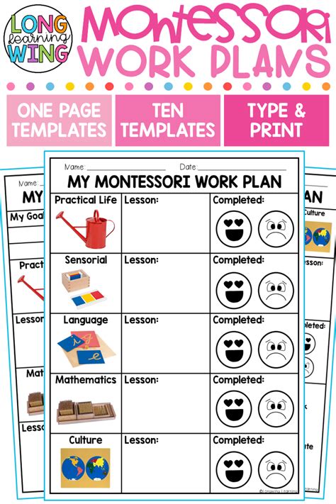 Printable Montessori Lesson Plan Template: An Essential Tool For Educators