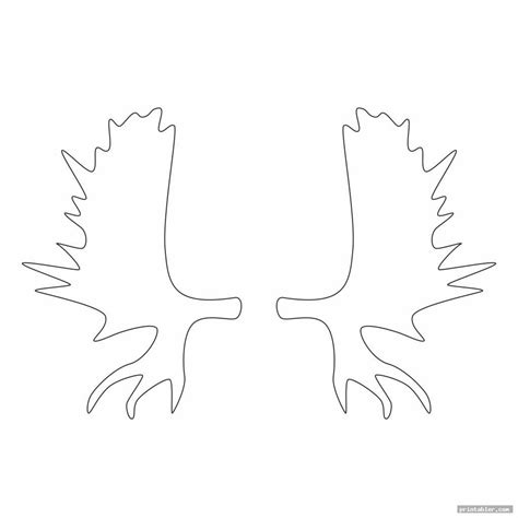 Printable Moose Antlers