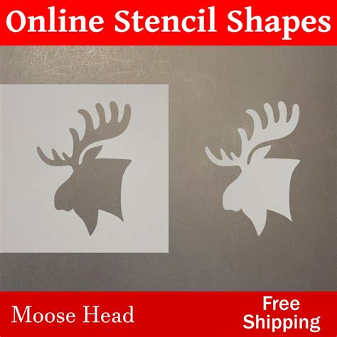 Printable Moose Head Stencil