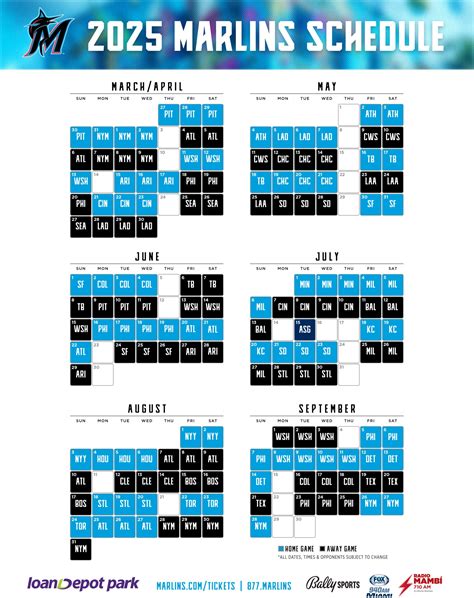 Printable Morehead Marlins Schedule