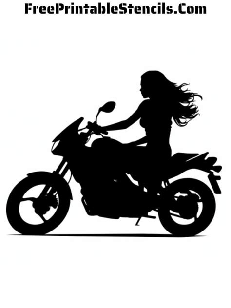 Printable Motorcycle Stencil Graphics
