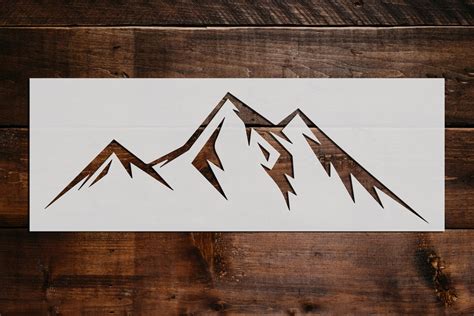 Printable Mountain Stencil