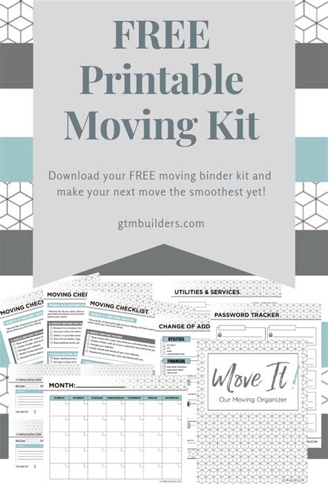 Printable Moving Kit For Binder