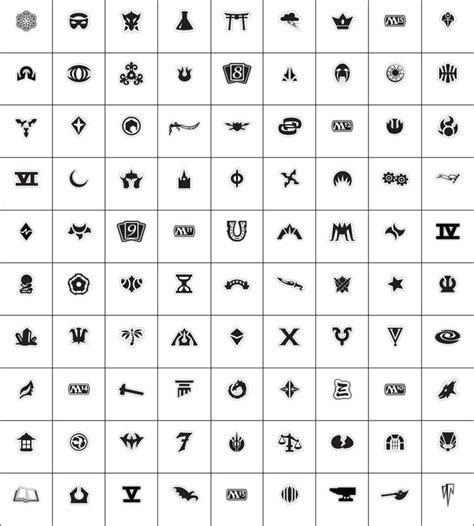 Printable Mtg Set Symbols