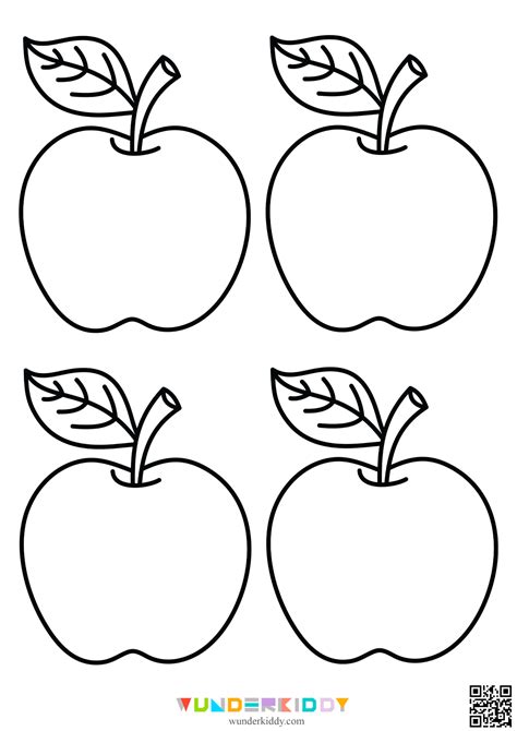 Printable Multiple Apple Template