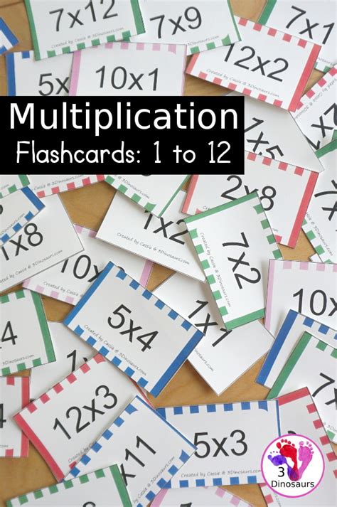 Printable Multiplication Basic Facts Matching Cards