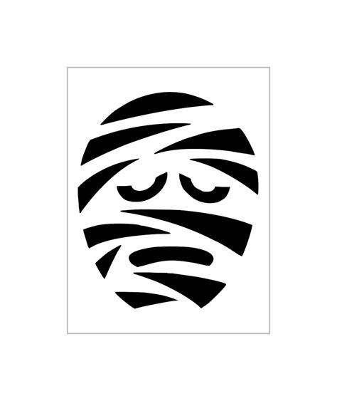 Printable Mummy Head Stencil