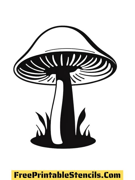 Printable Mushroom Stencil