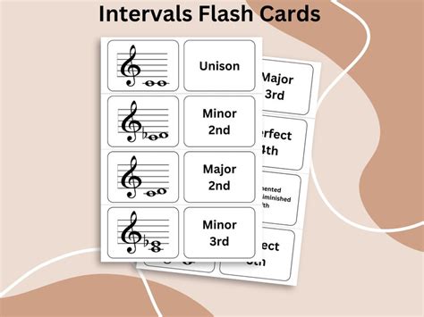 Printable Music Interval Flashcards