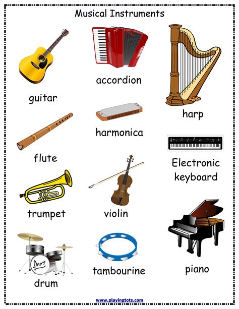 Printable Musical Instruments