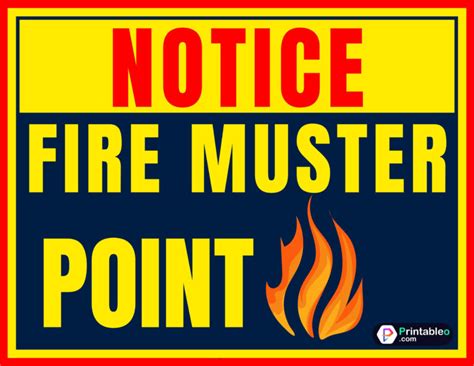 Printable Muster Point Sign