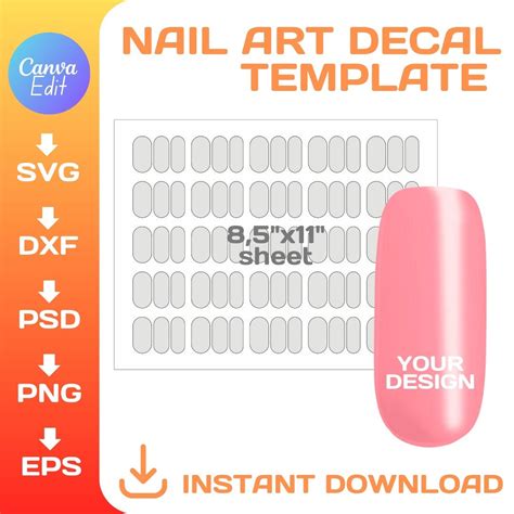 Printable Nail Wrap Template