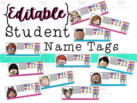 Printable Name Tags For Students