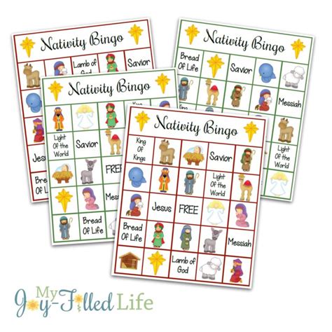 Printable Nativity Bingo Board