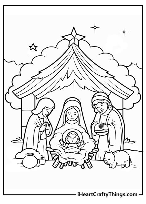 Printable Nativity Colouring Sheets