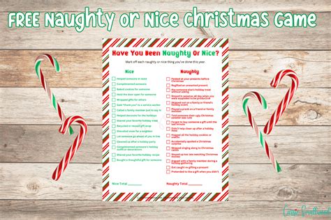 Printable Naughty And Nice