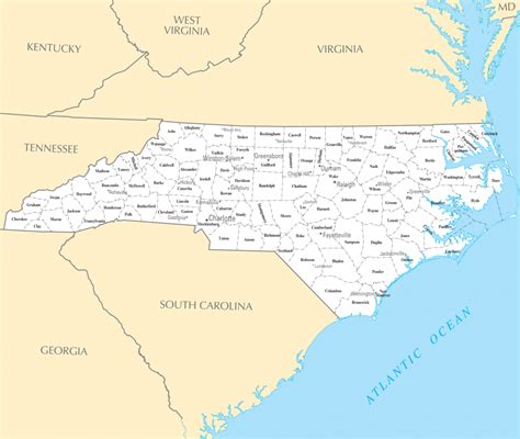 Printable Nc State Map