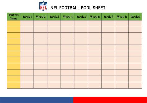 Printable Nfl Office Pool