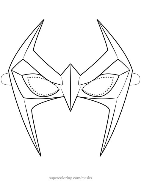 Printable Nightwing Mask Template
