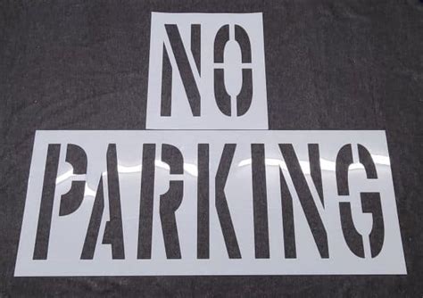 Printable No Parking Stencil