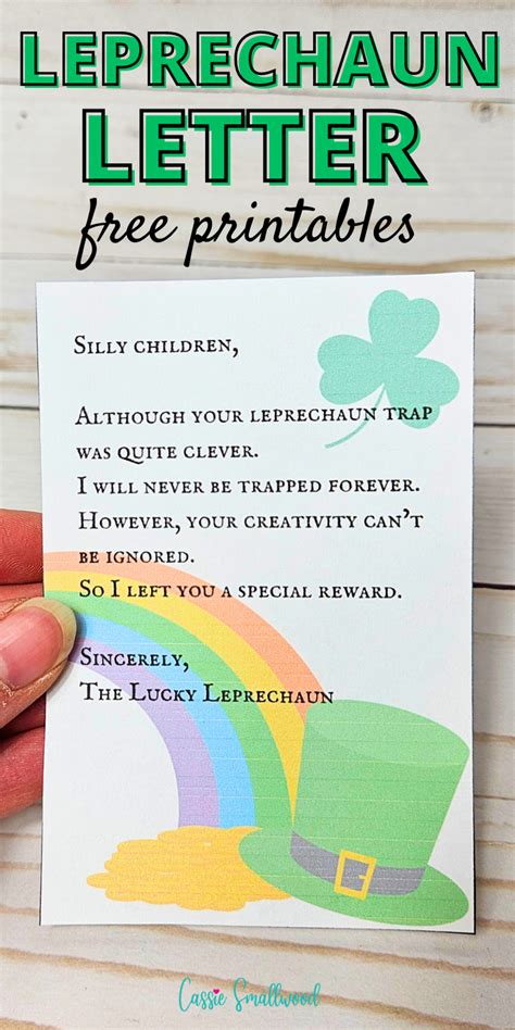 Printable Note From Leprechaun