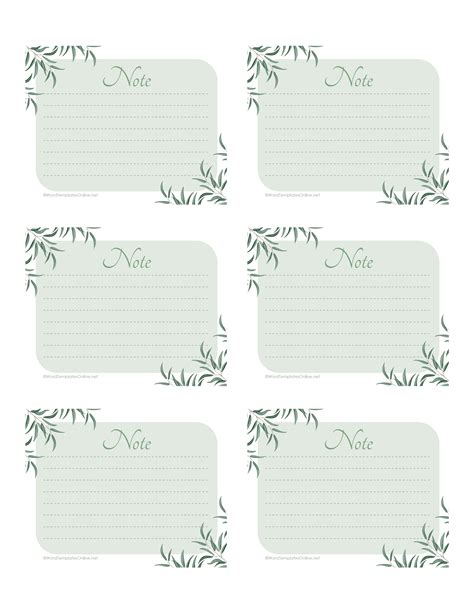 Printable Notecards Double Sided Printable Note Cards