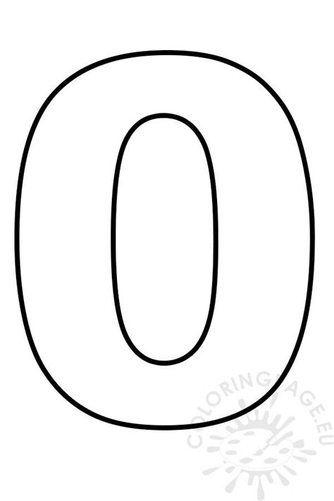 Printable Number 0 Template