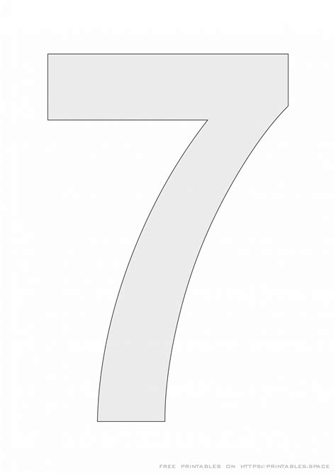 Printable Number 7 Stencil