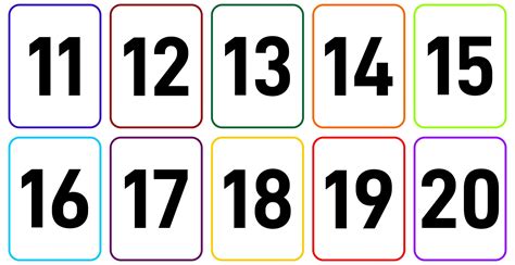Printable Number Cards 1 40