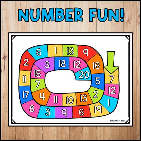 Printable Number Recognition Board Games